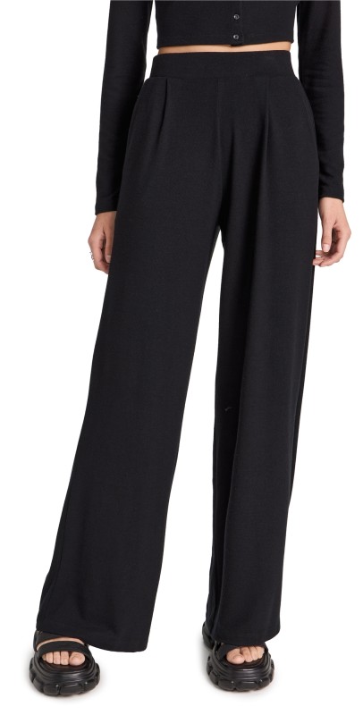 Leset Lauren Pleated Pocket Pants Black
