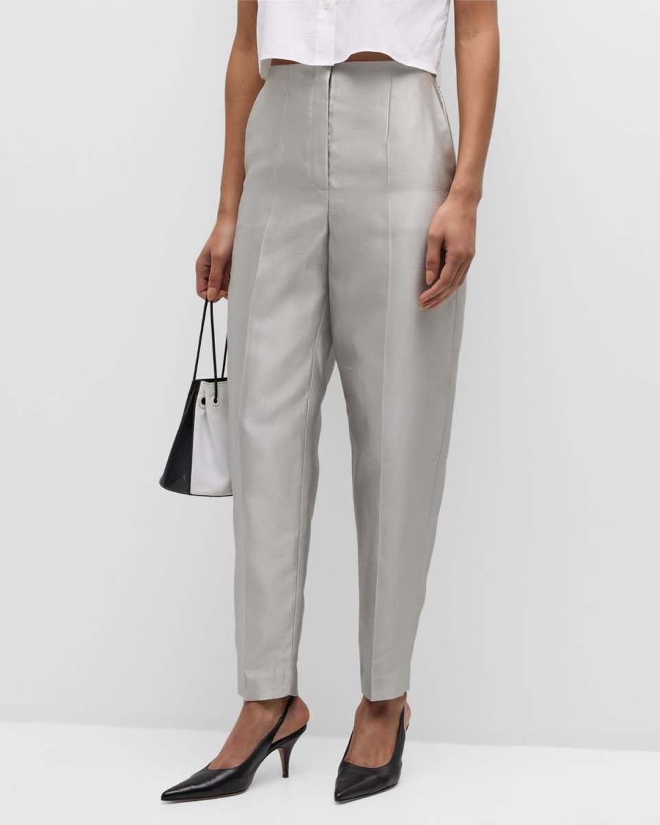 Shantung Twill Slim Tapered Pants
