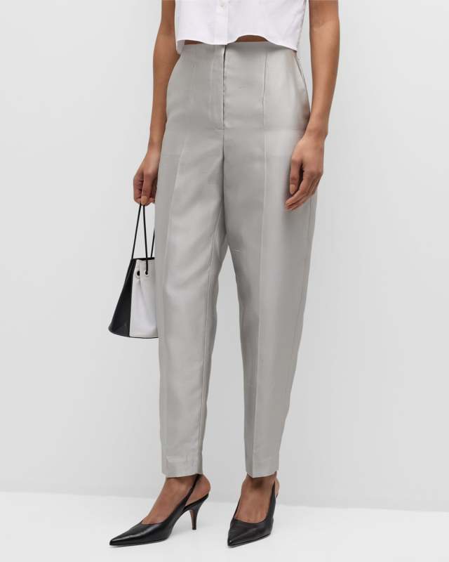 Shantung Twill Slim Tapered Pants