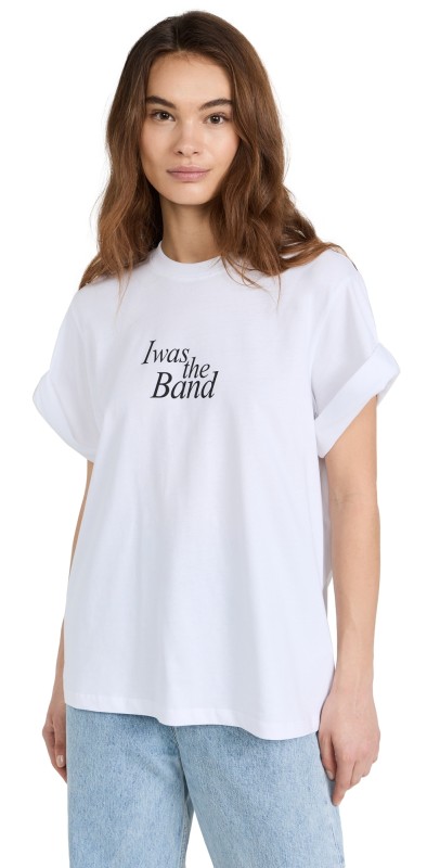 Victoria Beckham Slogan Tee I Was The Band White