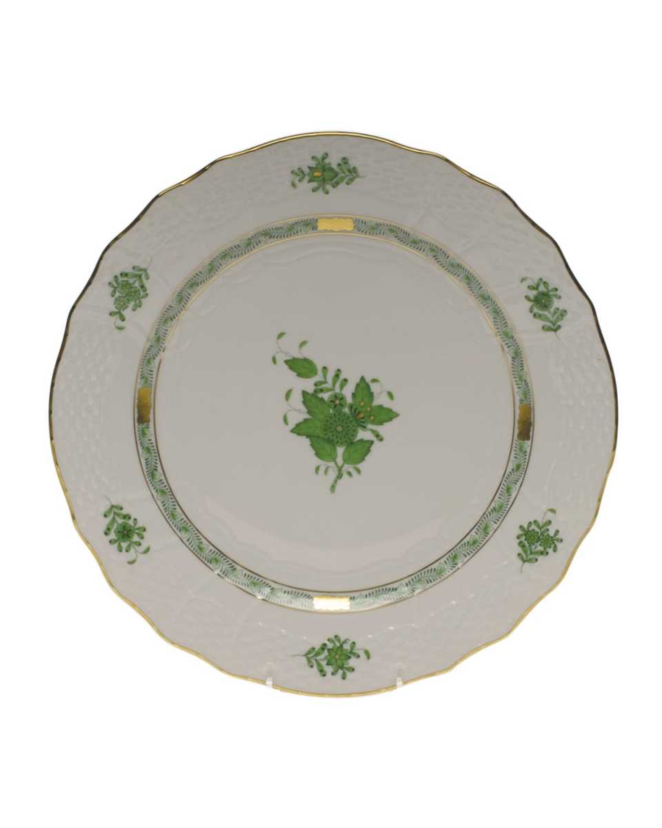Chinese Bouquet Green Service Plate