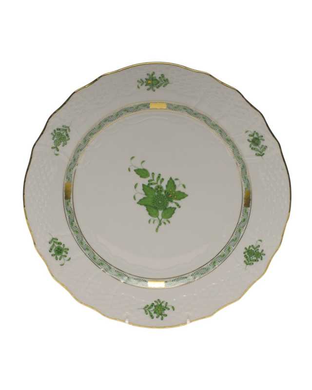 Chinese Bouquet Green Service Plate