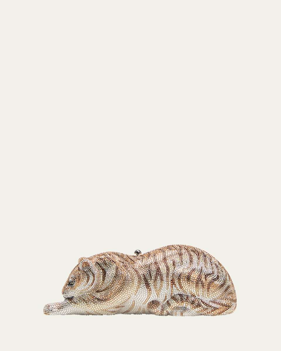 Wildcat Golden Cub Crystal Clutch Bag