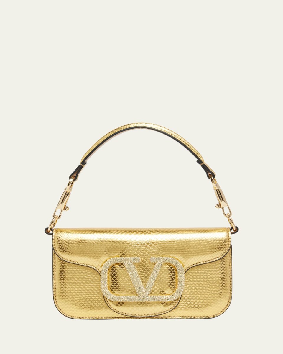 Locò Metallic Calfskin Leather Shoulder Bag