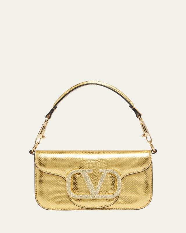 Locò Metallic Calfskin Leather Shoulder Bag