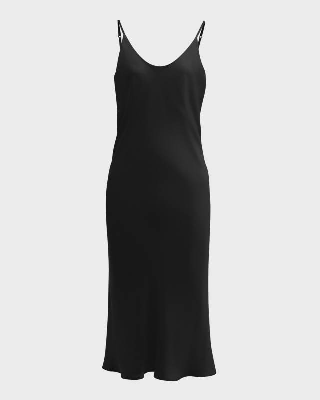 Backless Washable Silk Mini Slip Dress