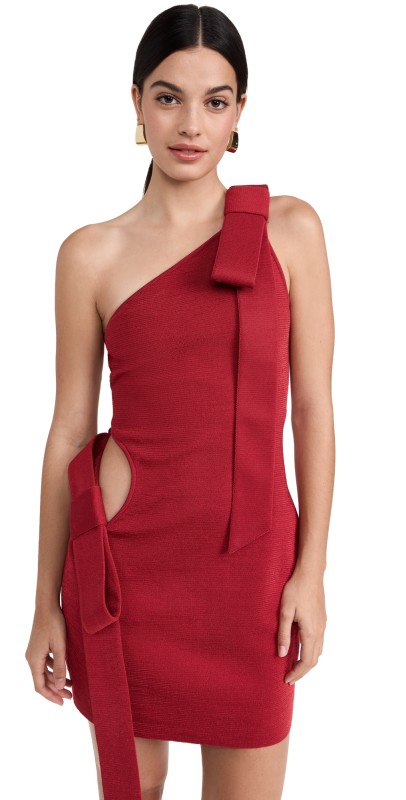 Cult Gaia Blendie Knit Dress Merlot