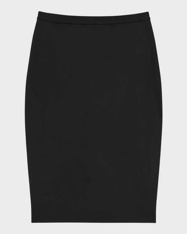 Traceable Wool Knee-Length Pencil Skirt