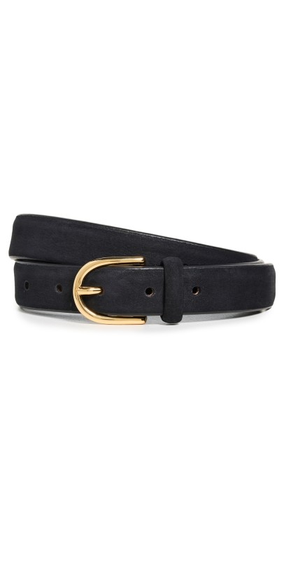 Anderson's Narrow Nubuck Semi-Formal Belt Dark Tan