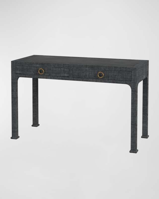 Camila Raffia Writing Desk