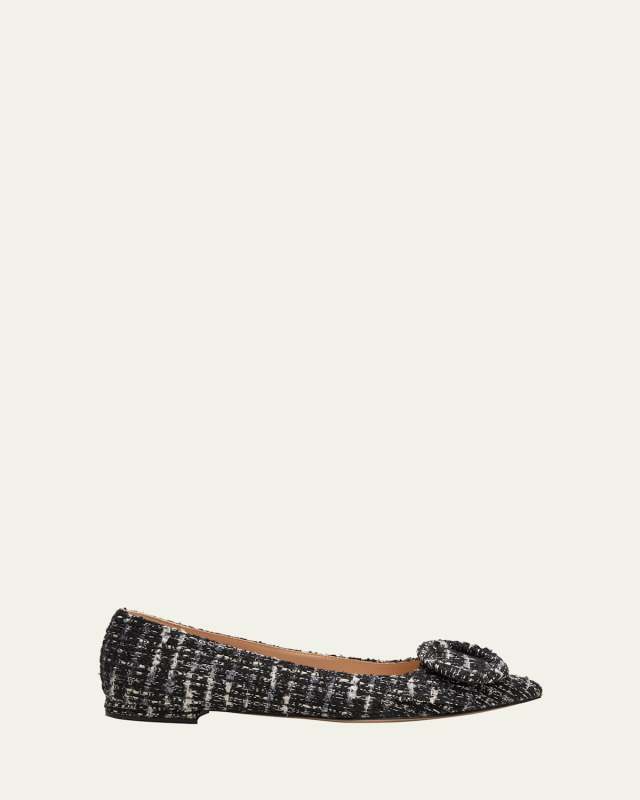 Venezia Boucle Buckle Ballerina Flats