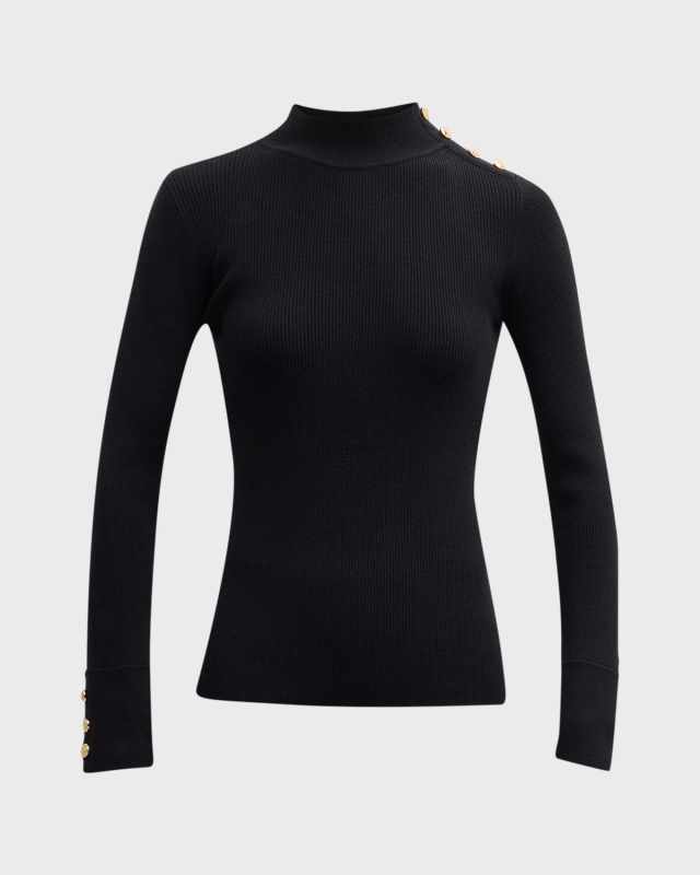 The Naya Ribbed Mock-Neck Sweat