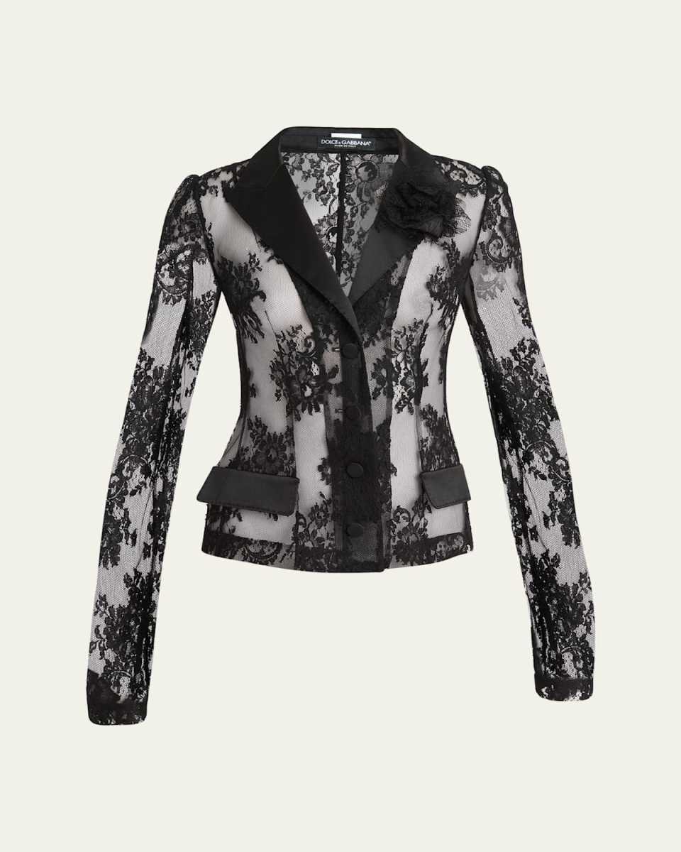 Pizzo Chantilly Lace Blazer Jacket