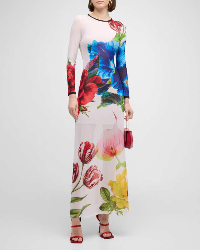 Delora Le Parisien Long-Sleeve Maxi Dress