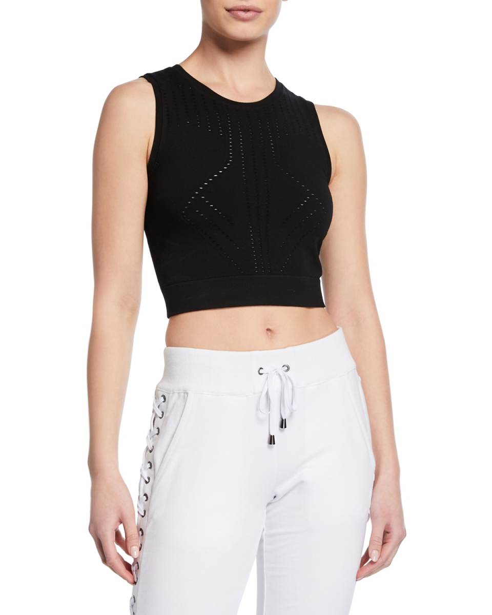 Infinity Crop Sleeveless Mesh Active Top