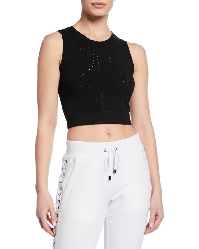 Infinity Crop Sleeveless Mesh Active Top
