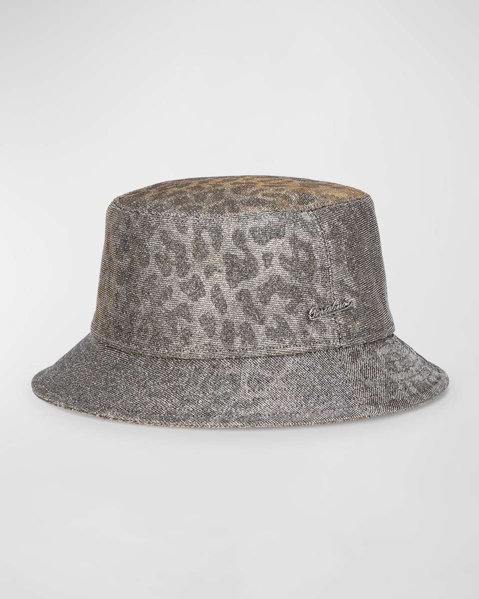 Metallic Leopard Bucket Hat