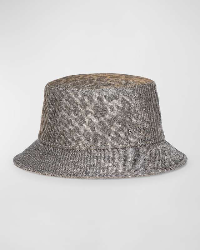 Metallic Leopard Bucket Hat