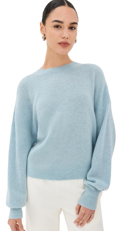 Le Kasha Cashmere Modena Brushed Sweater Light Blue