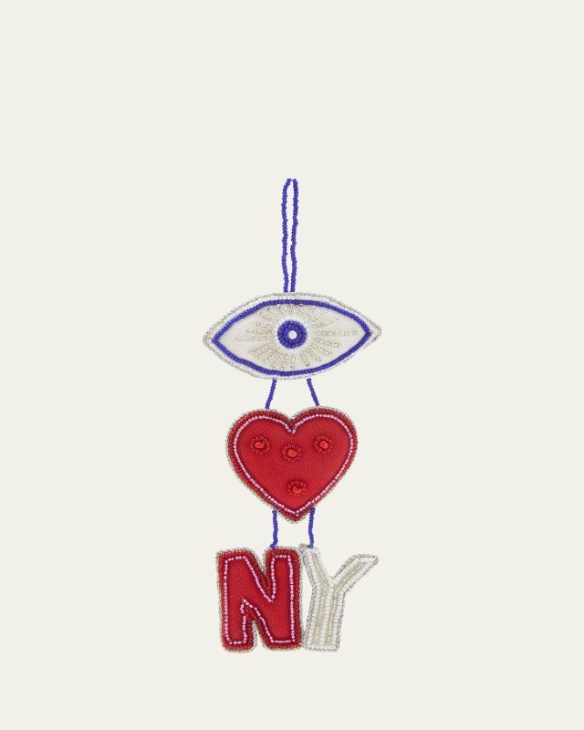 Eye Heart NY Christmas Ornament