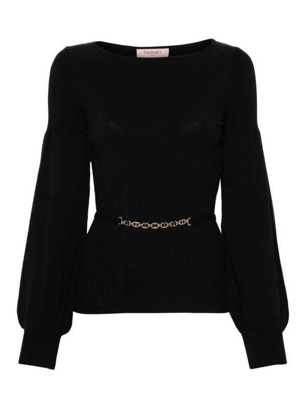Twinset Pull Col Rond - Noir
