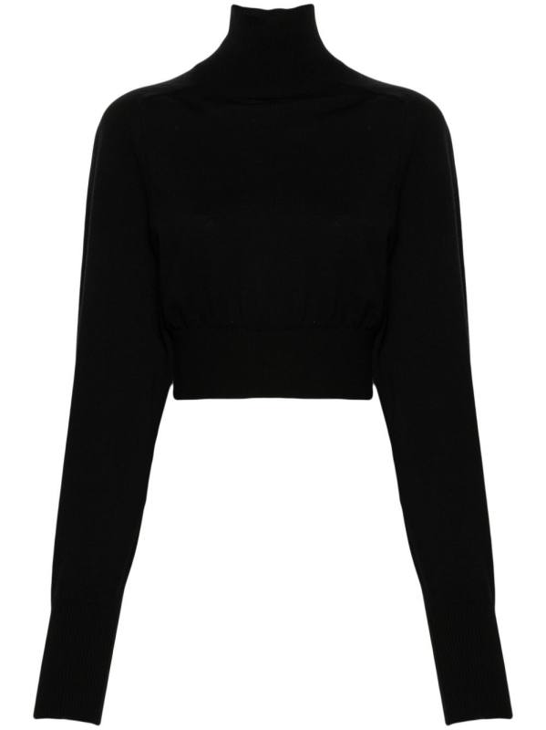 roll-neck wool jumper