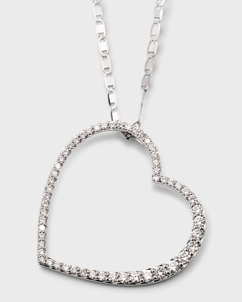 Flawless Graduating Heart Pendant Necklace, 18"L