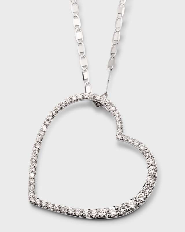 Flawless Graduating Heart Pendant Necklace, 18"L