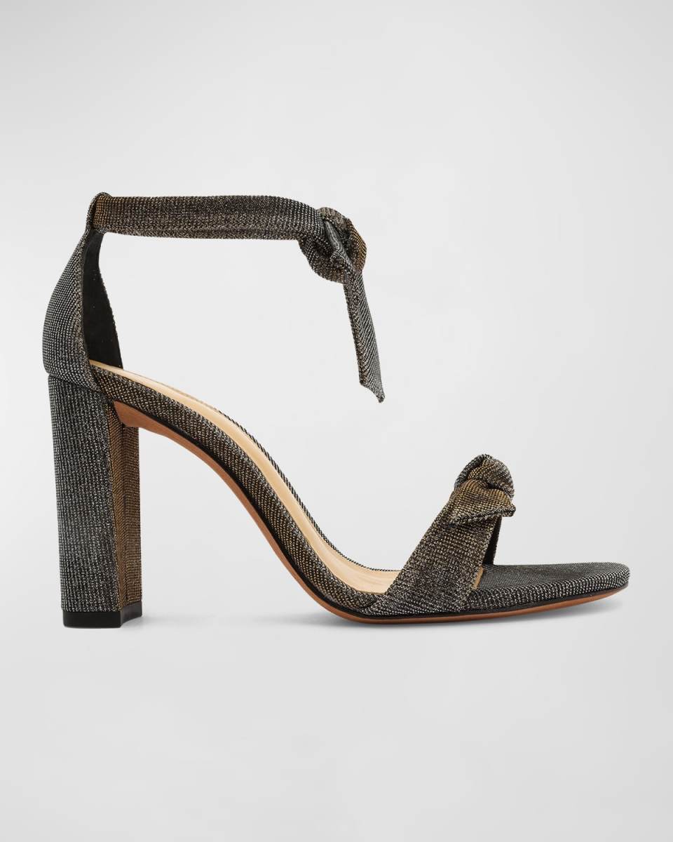Clarita Metallic Ankle-Tie Sandals