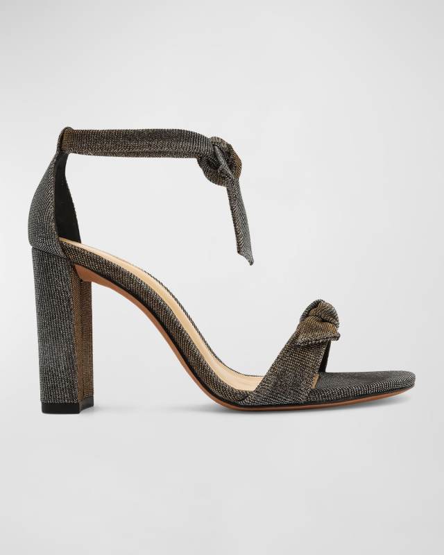 Clarita Metallic Ankle-Tie Sandals