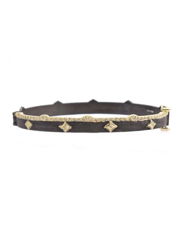 Old World Diamond Crivelli Huggie Bangle