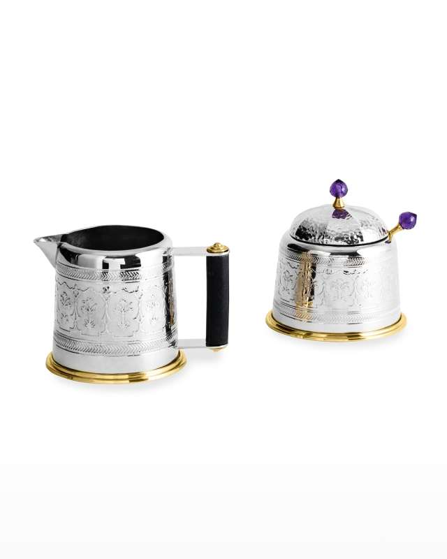 Palace Creamer Sugar Pot with Spoon Set