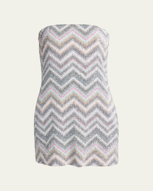 Chevron Caperdoni Sequin Mini Dress