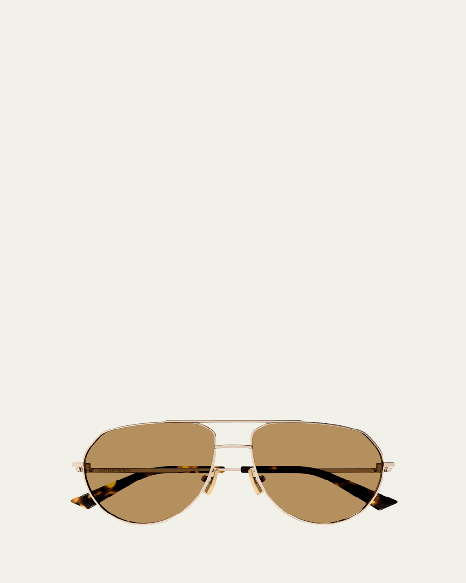 Logo Metal Aviator Sunglasses