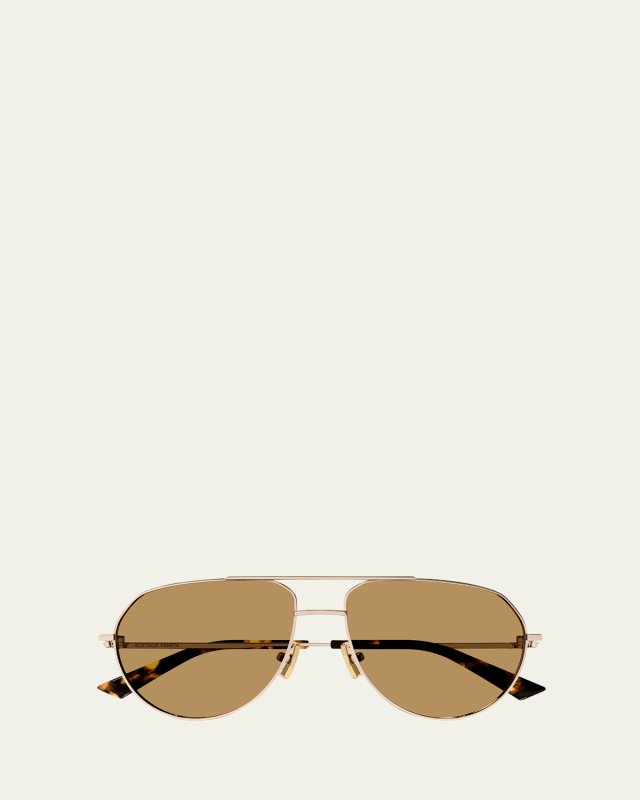 Logo Metal Aviator Sunglasses