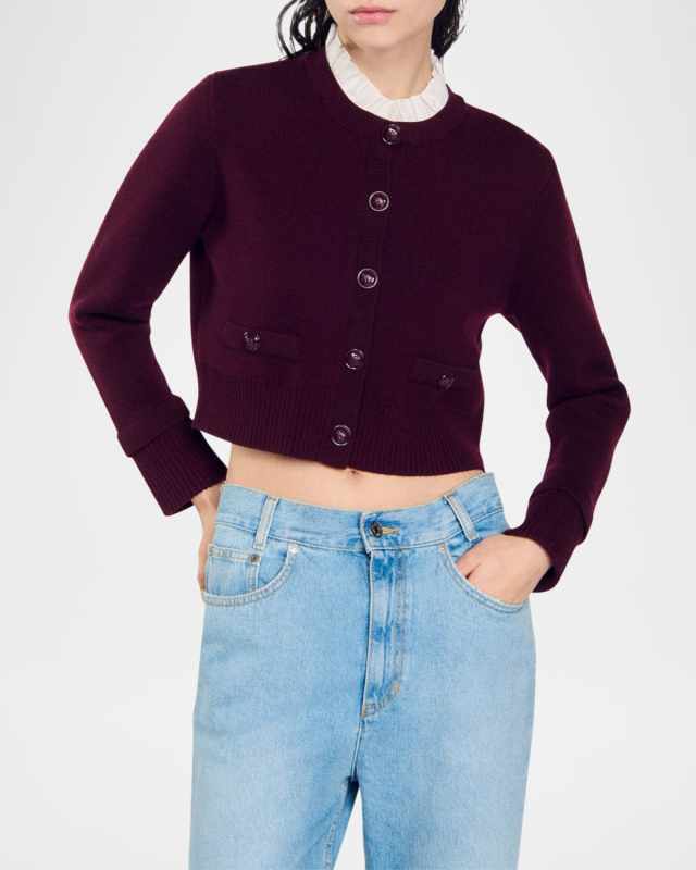Meunier Mini Ruffled Neck Cardigan