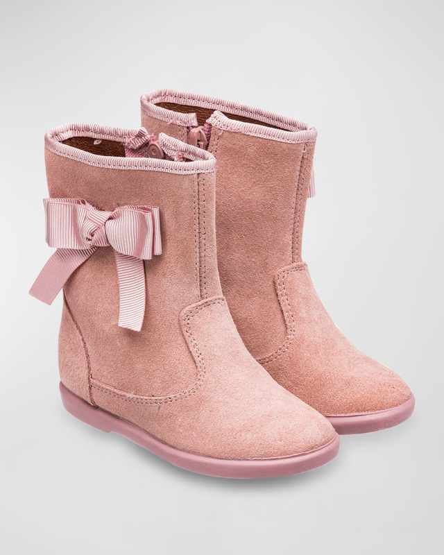 Girl's Suede Bow Boots, Baby/Toddler/Kids