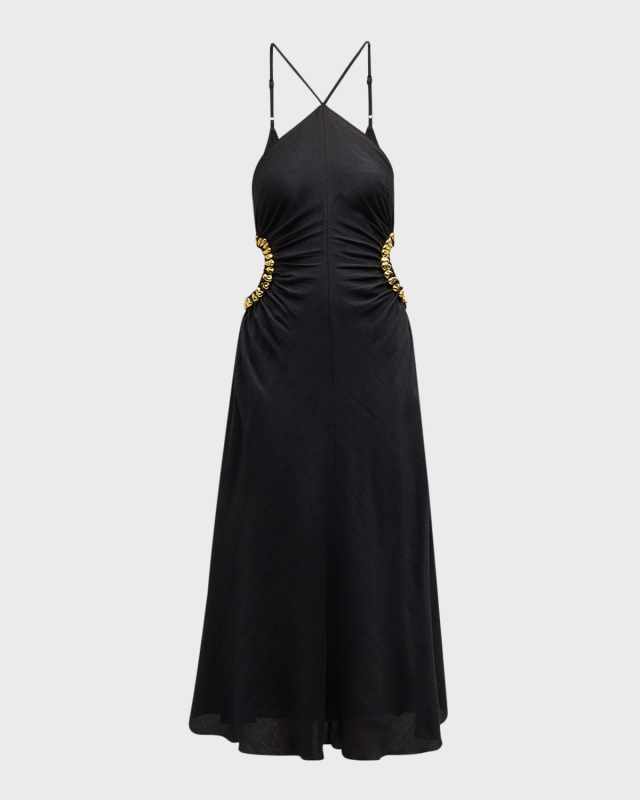 Silvia Halter Cutout Midi Dress