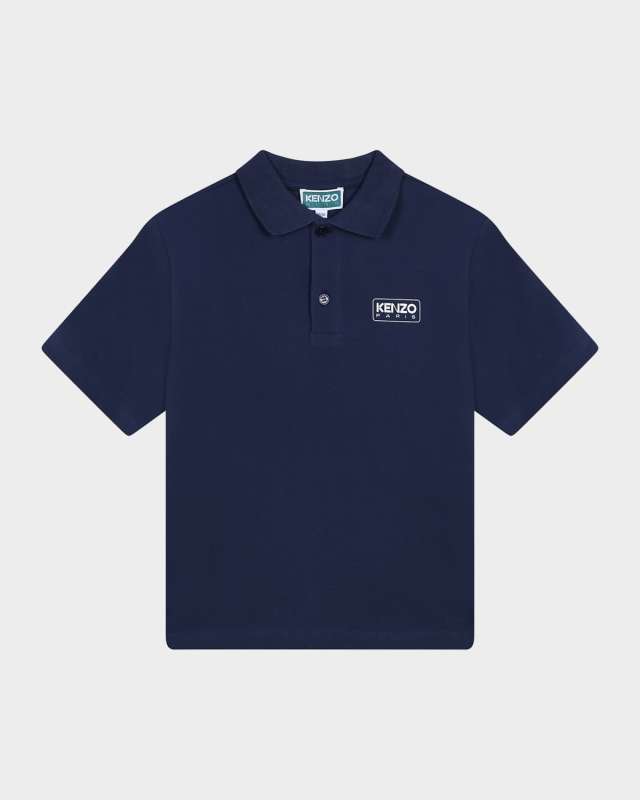 Boy's Logo Embroidered Polo Shirt, Size 4-10