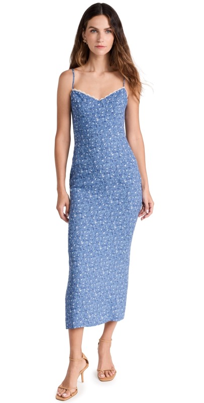 Reformation Pennington Dress Azzurro