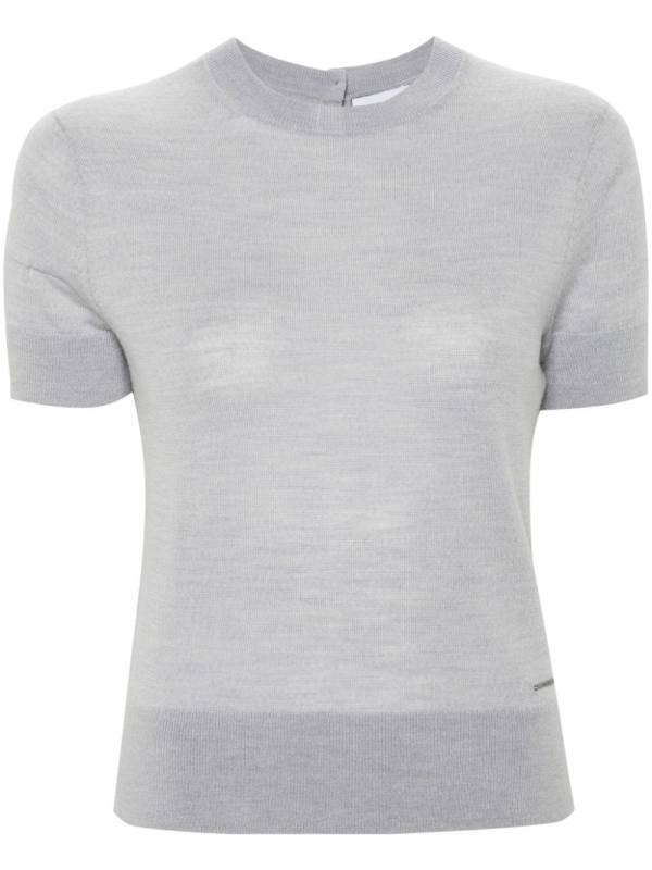 logo-plaque wool jumper