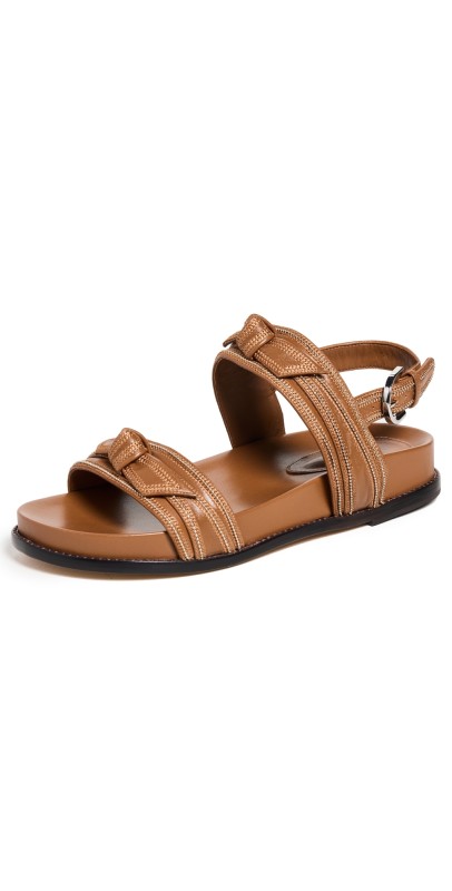 Alexandre Birman Clarita Embroidery Sport Sandals Espresso