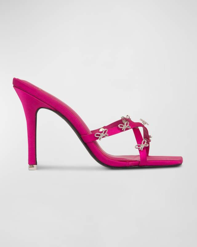 Mini Bow Crisscross Mule Sandals