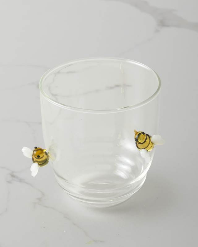 Bee Stemless Wine Glasses, Set of 2