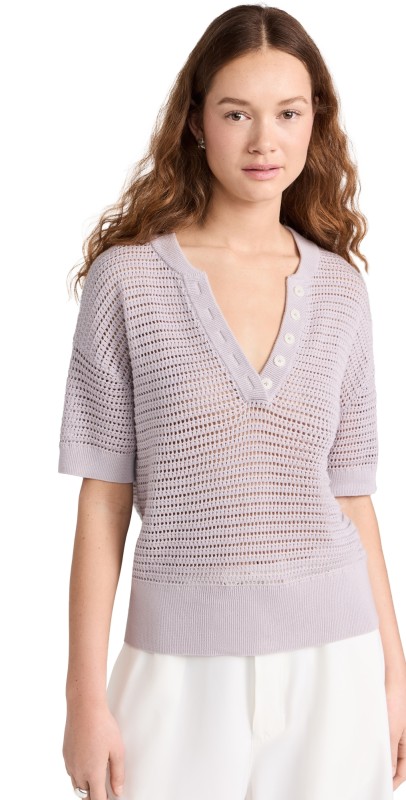 Varley Callie Knit Top Raindrops