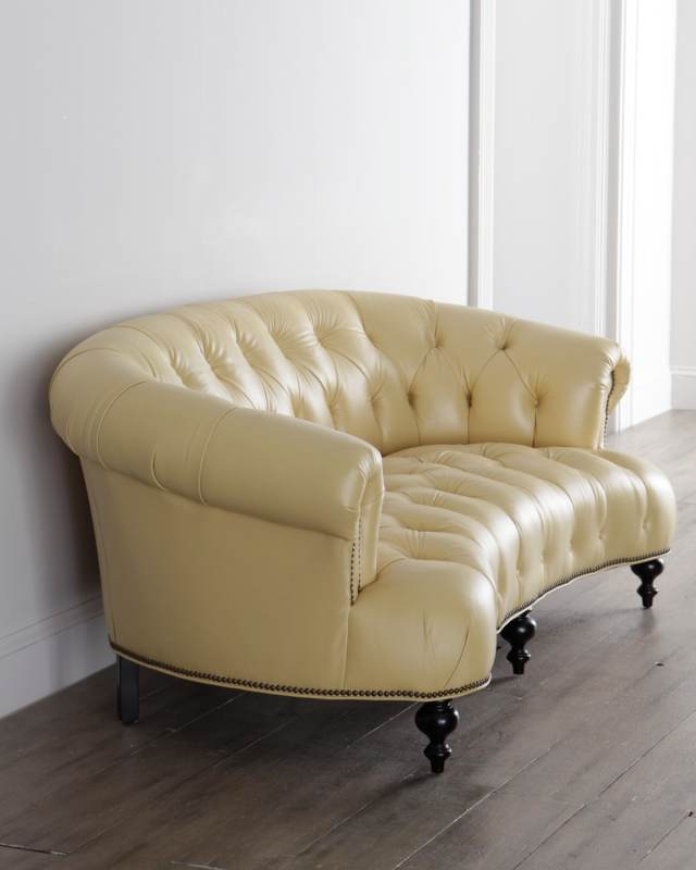 Lenoir Leather Tufted Sofa 70.5"