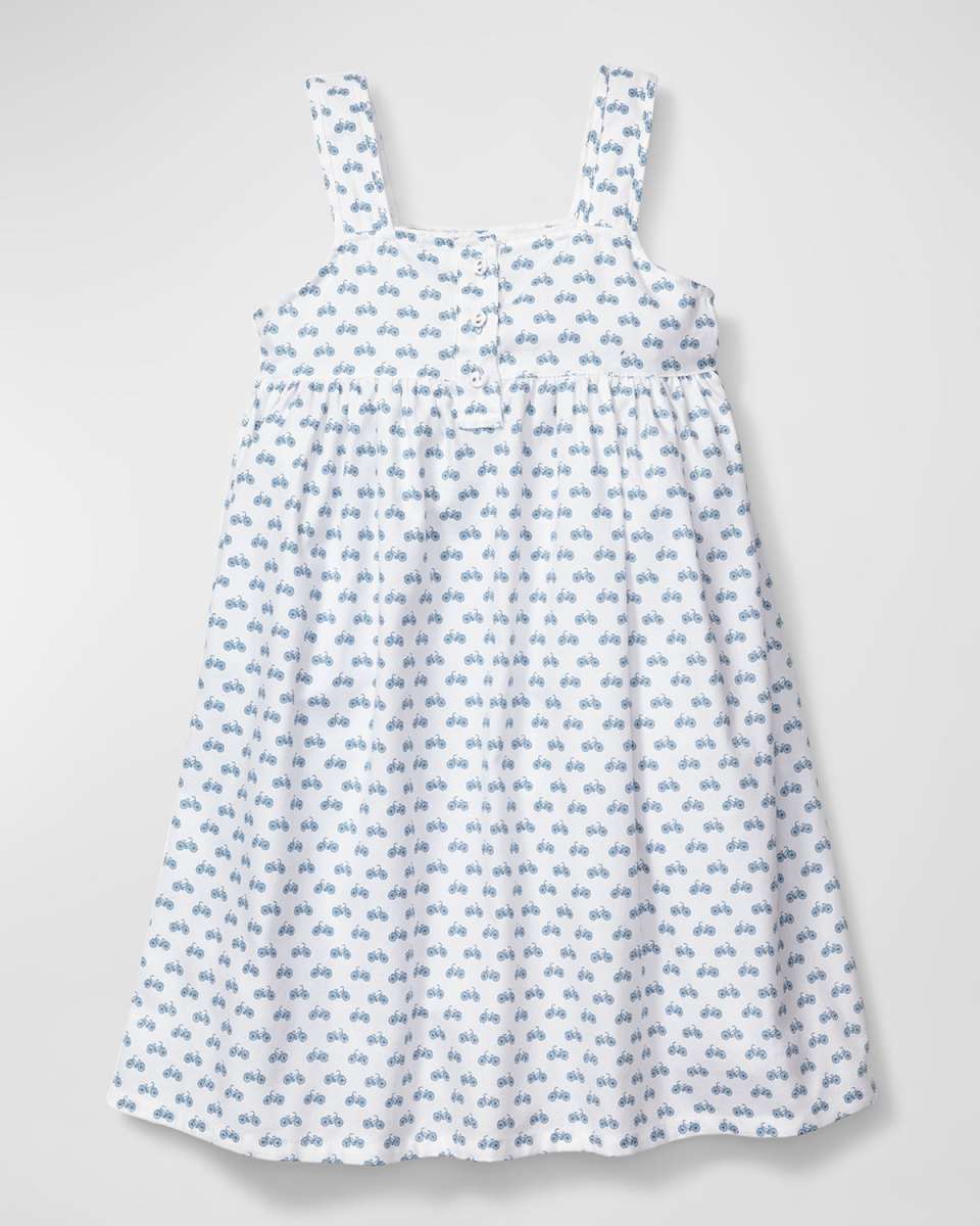 Girl's Charlotte Bicycle-Print Nightgown, Size 2-12