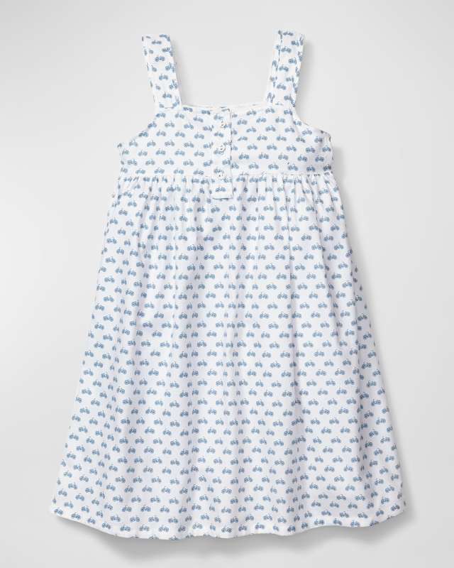 Girl's Charlotte Bicycle-Print Nightgown, Size 2-12