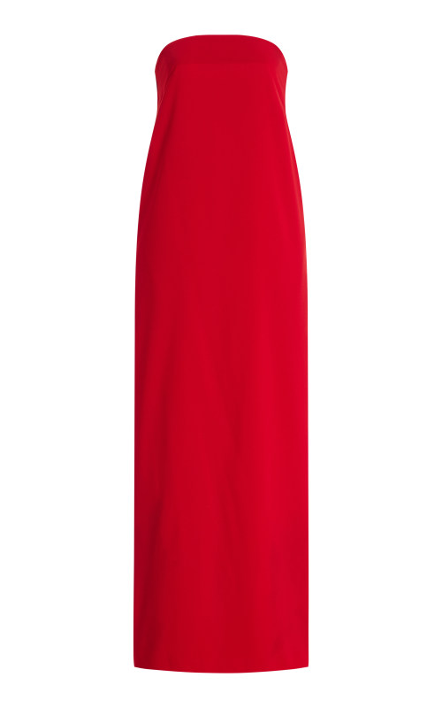 Sophie et Voila Strapless Crepe Maxi Column Dress