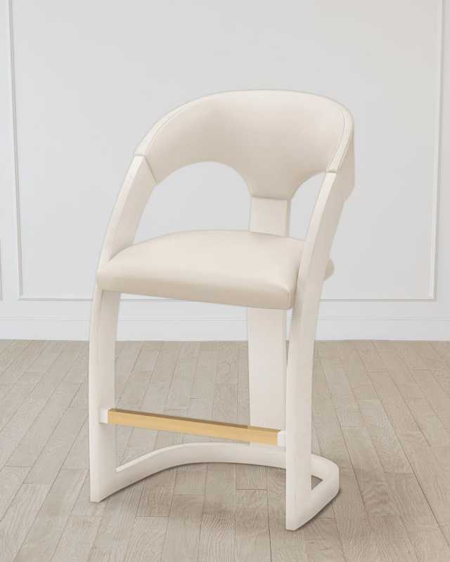 Delia Antique White Counter Stool